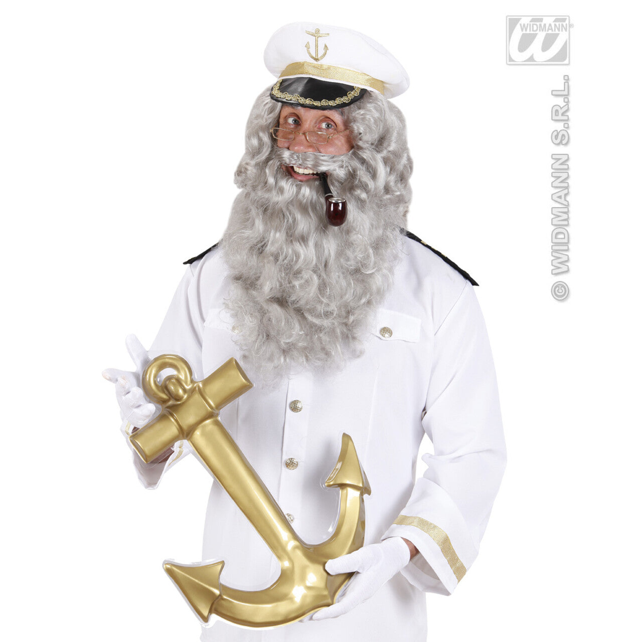 Op deze afbeelding zie je een Accessoires, van het merk Widmann. Maxi Baard Grijs