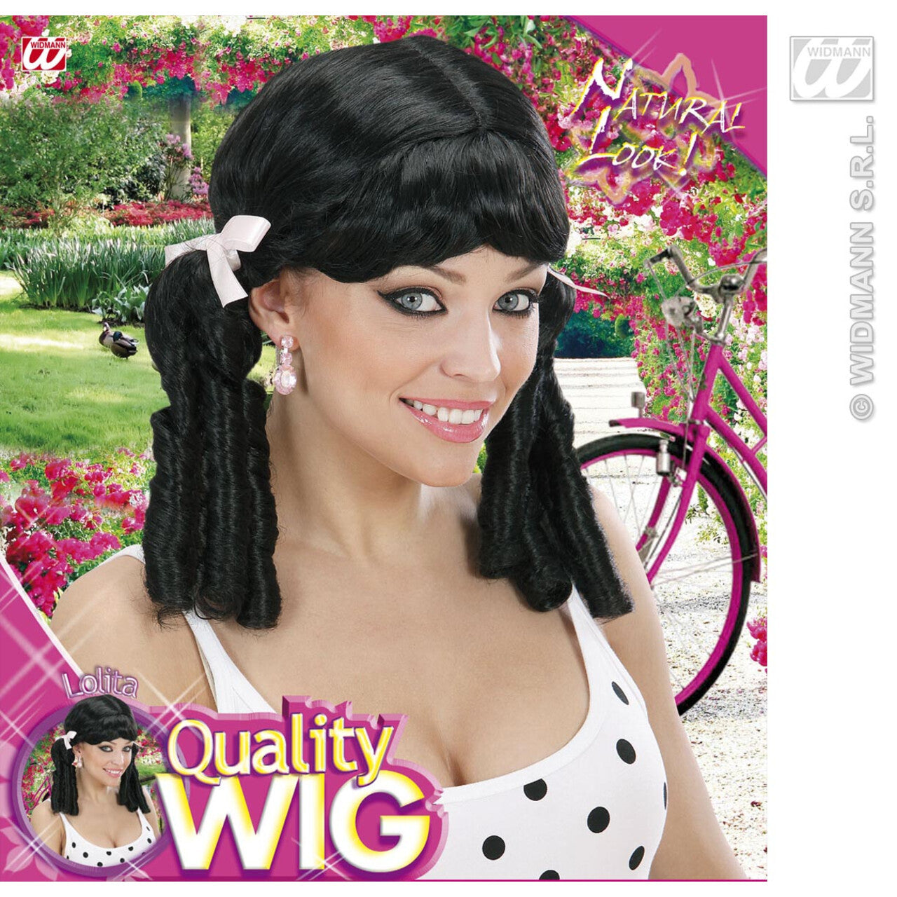 Op deze afbeelding zie je een Accessoires, van het merk Widmann. Pruik, Lolita Zwart