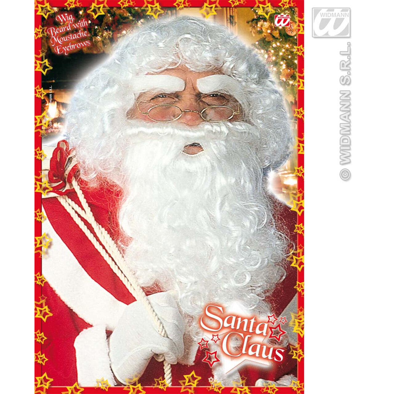 Op deze afbeelding zie je een Accessoires, van het merk Widmann. Luxe Kerstmanset Pruik Baard En Wenkbrauwen