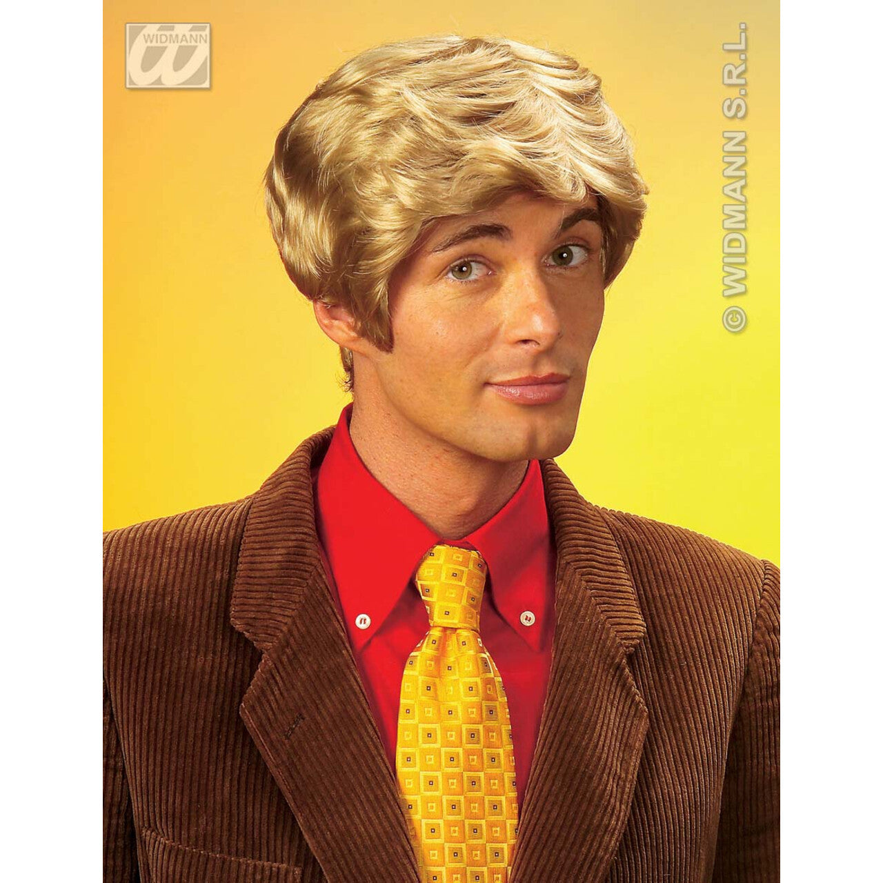 Op deze afbeelding zie je een Accessoires, van het merk Widmann. Pruik, Rick Blond