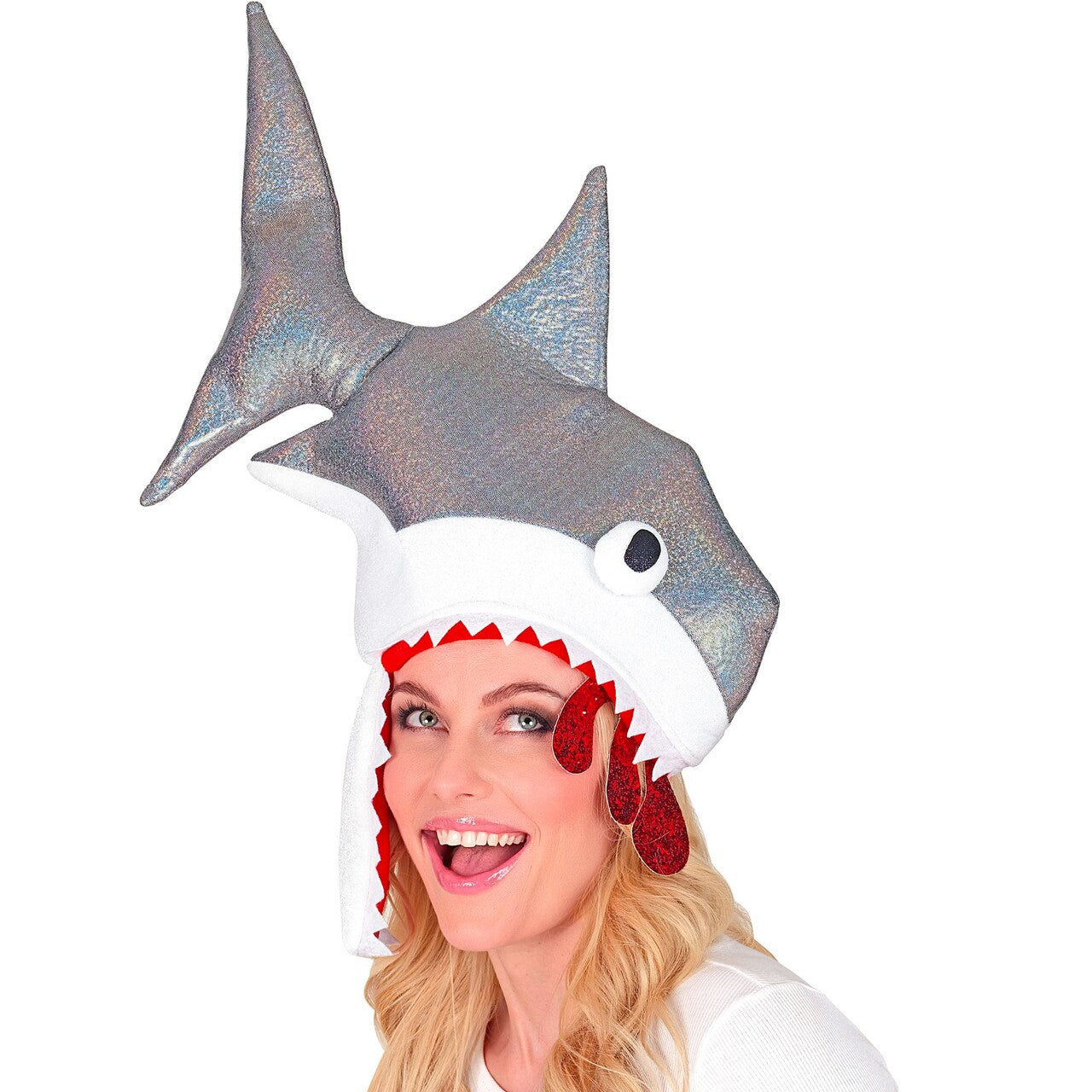 Op deze afbeelding zie je een Accessoires, van het merk Widmann. Shark Attack Hoed
