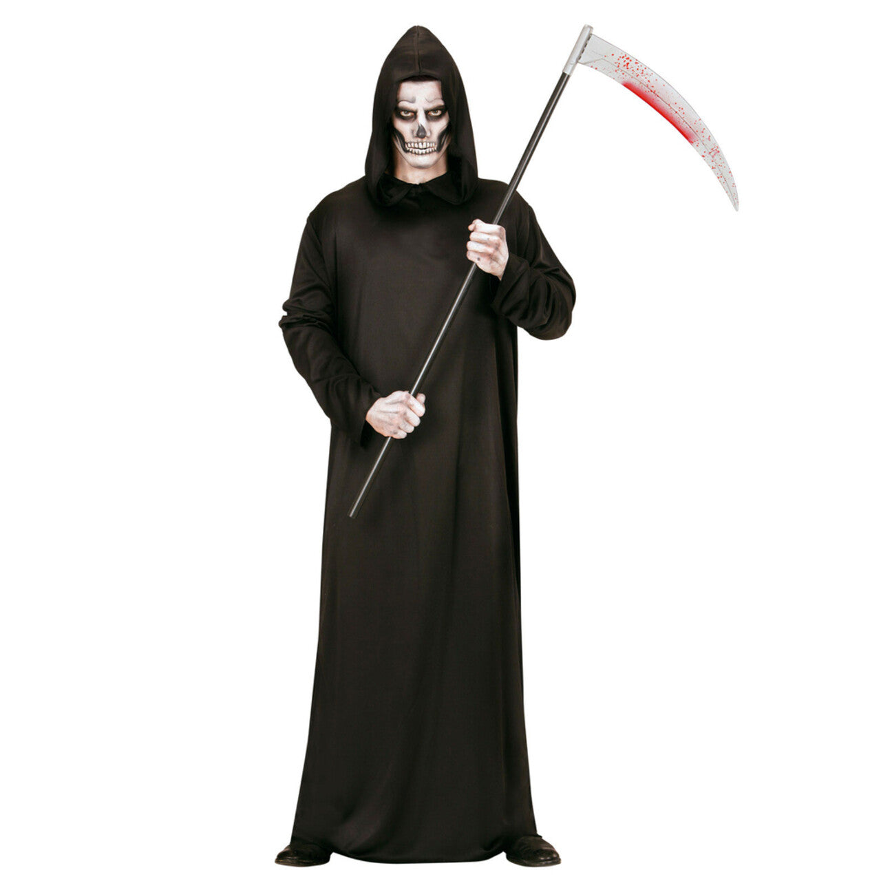 Op deze afbeelding zie je een Kostuums, van het merk Widmann. Grim Reaper Man Kostuum