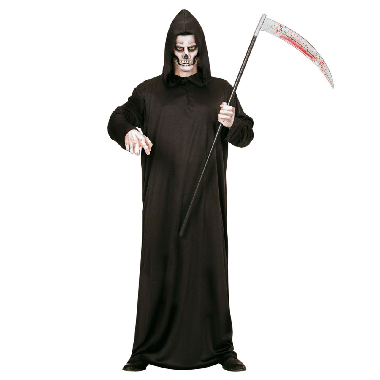 Op deze afbeelding zie je een Kostuums, van het merk Widmann. Grim Reaper Man Kostuum