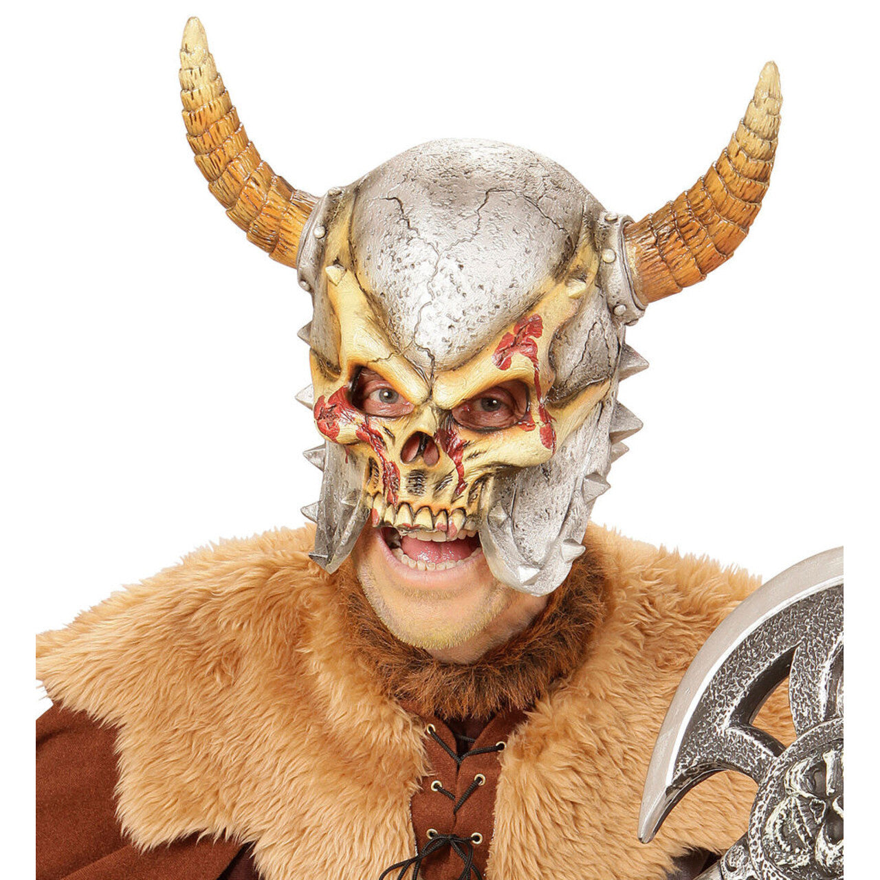 Op deze afbeelding zie je een Accessoires, van het merk Widmann. Masker Saurion De Viking