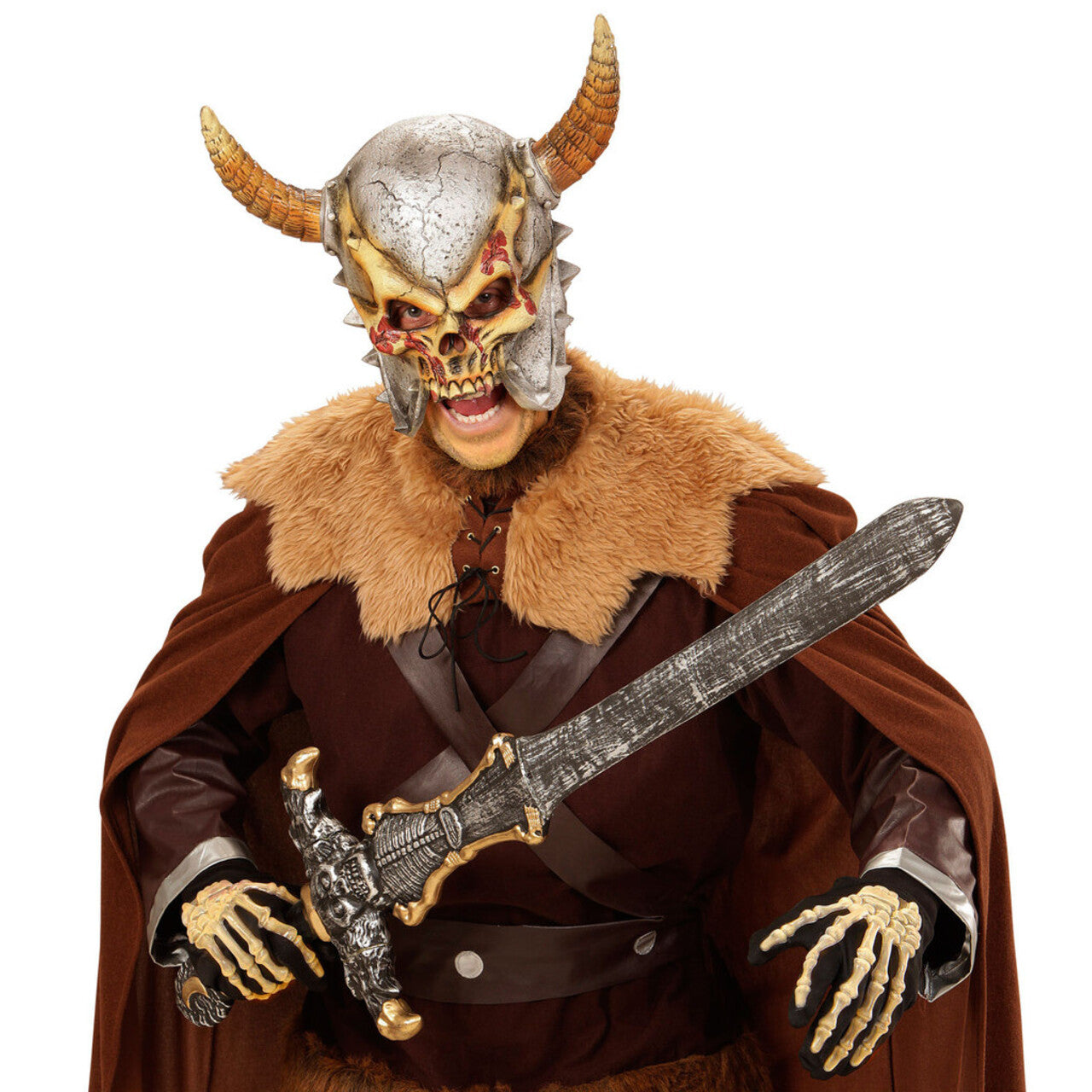 Op deze afbeelding zie je een Accessoires, van het merk Widmann. Masker Saurion De Viking