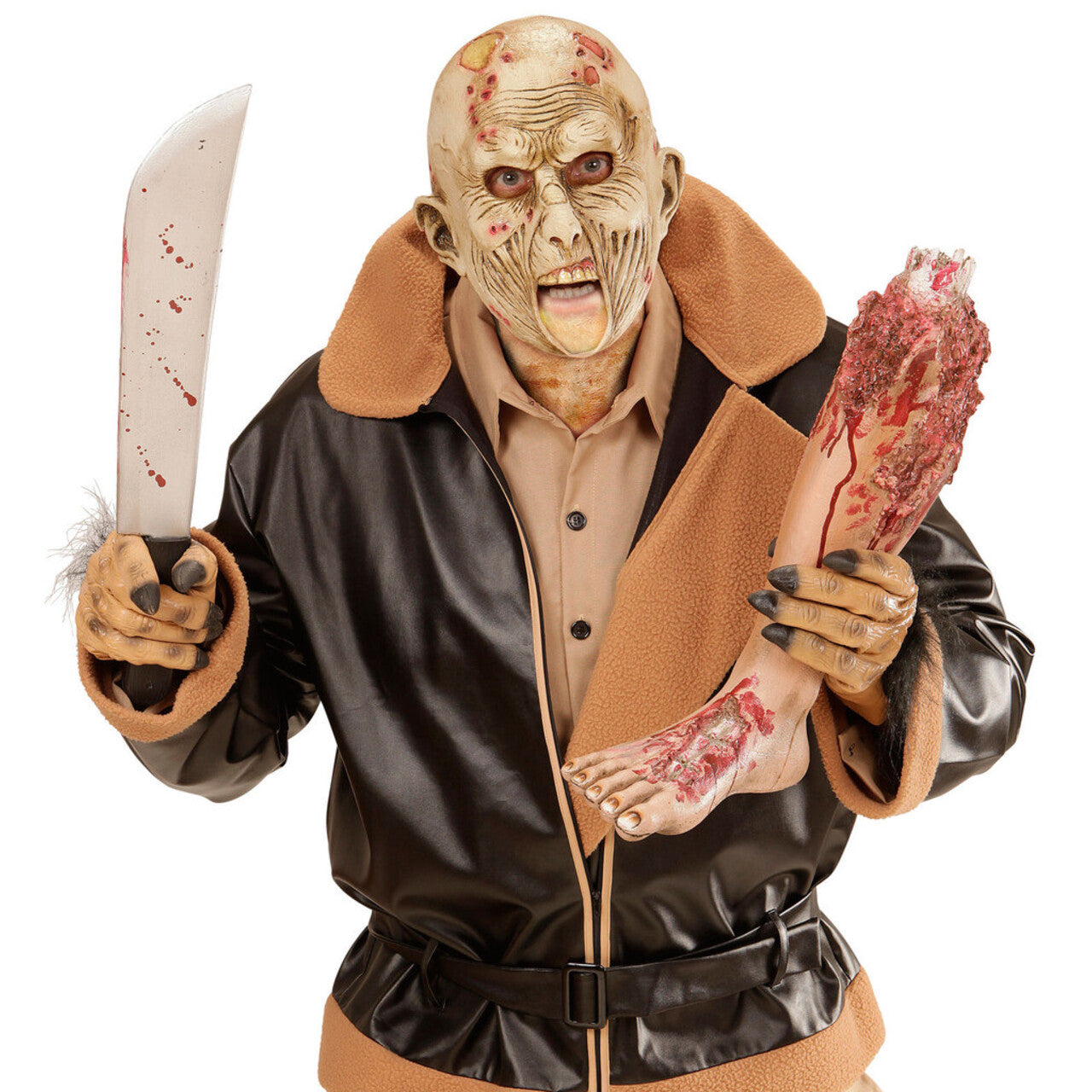 Op deze afbeelding zie je een Accessoires, van het merk Widmann. Vreselijk Masker Zombie Met Open Mond