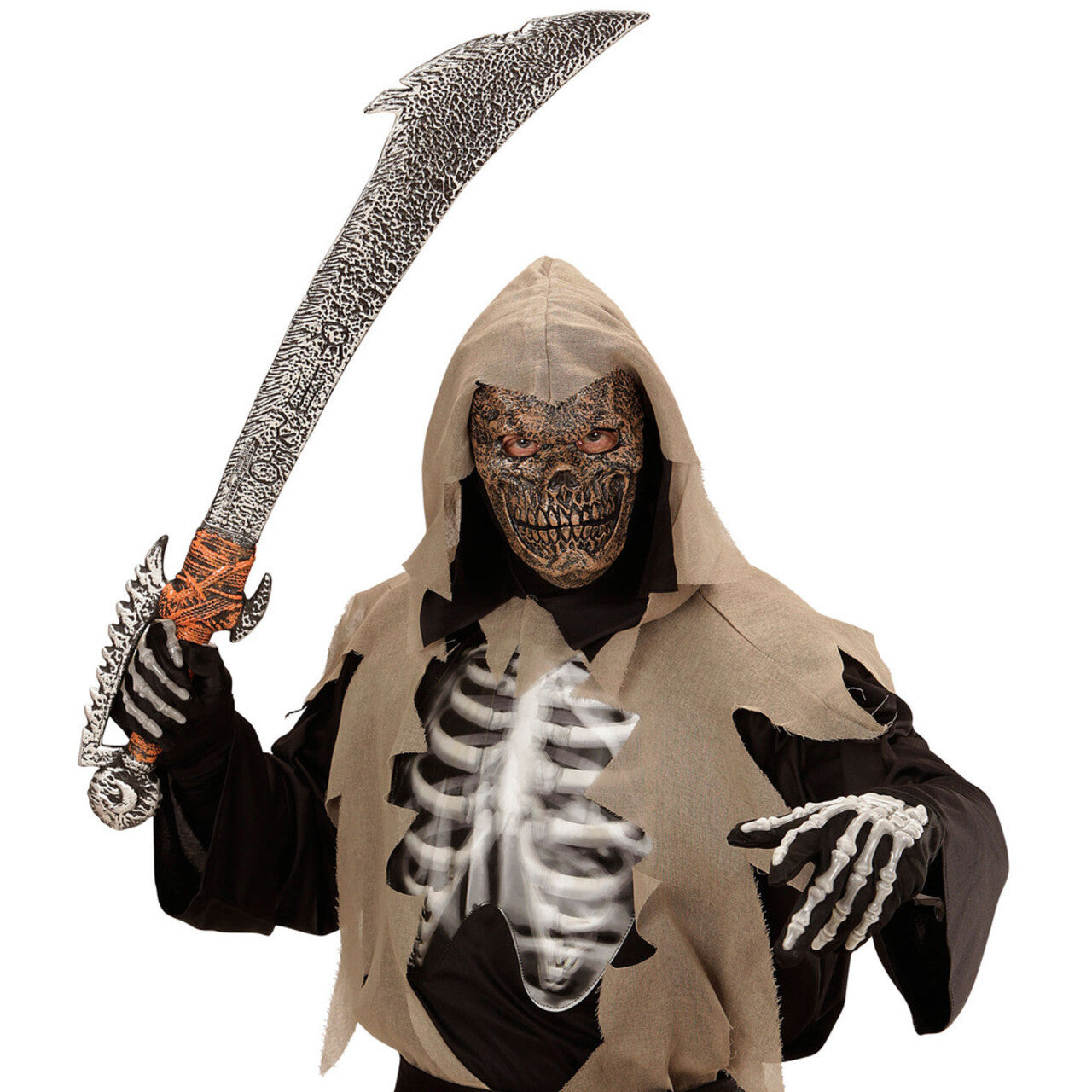 Op deze afbeelding zie je een Accessoires, van het merk Widmann. Skullcrusher Kindermasker Dode Krijgsheer Foam