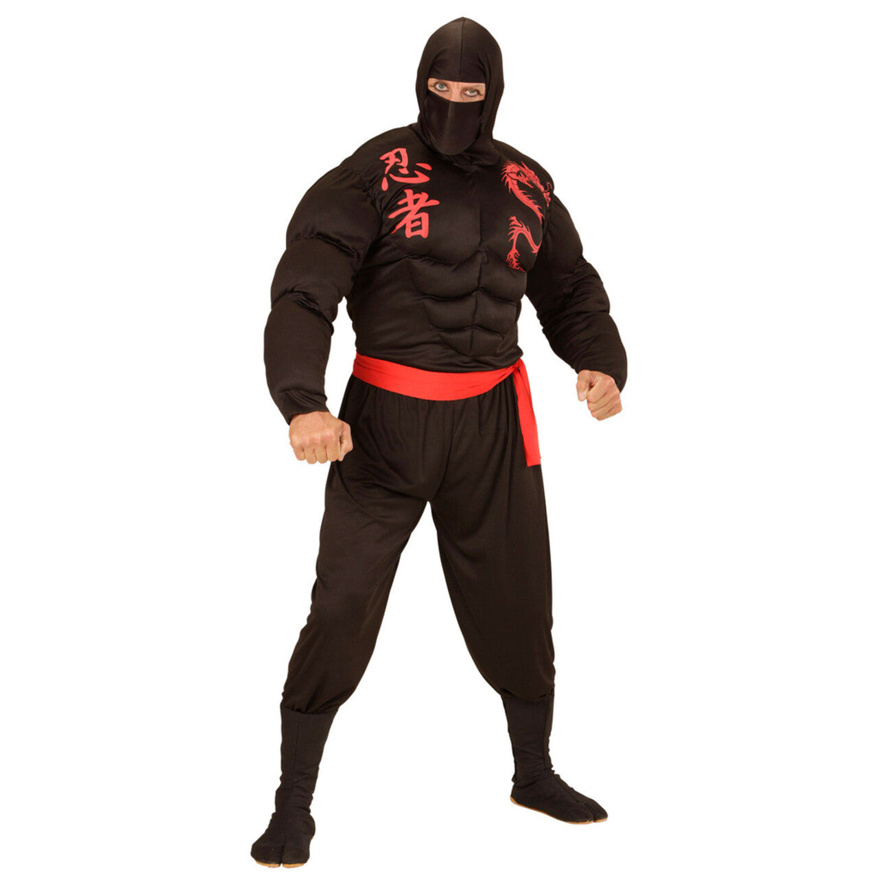 Op deze afbeelding zie je een Kostuums, van het merk Widmann. Black Super Ninja Kostuum
