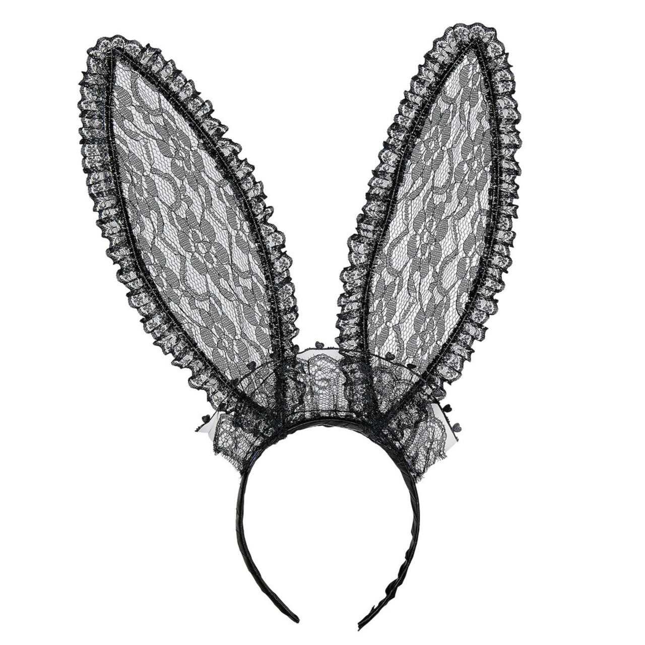 Op deze afbeelding zie je een Accessoires, van het merk Widmann. Sexy Zwarte Bunny Oren Kant, Zwart