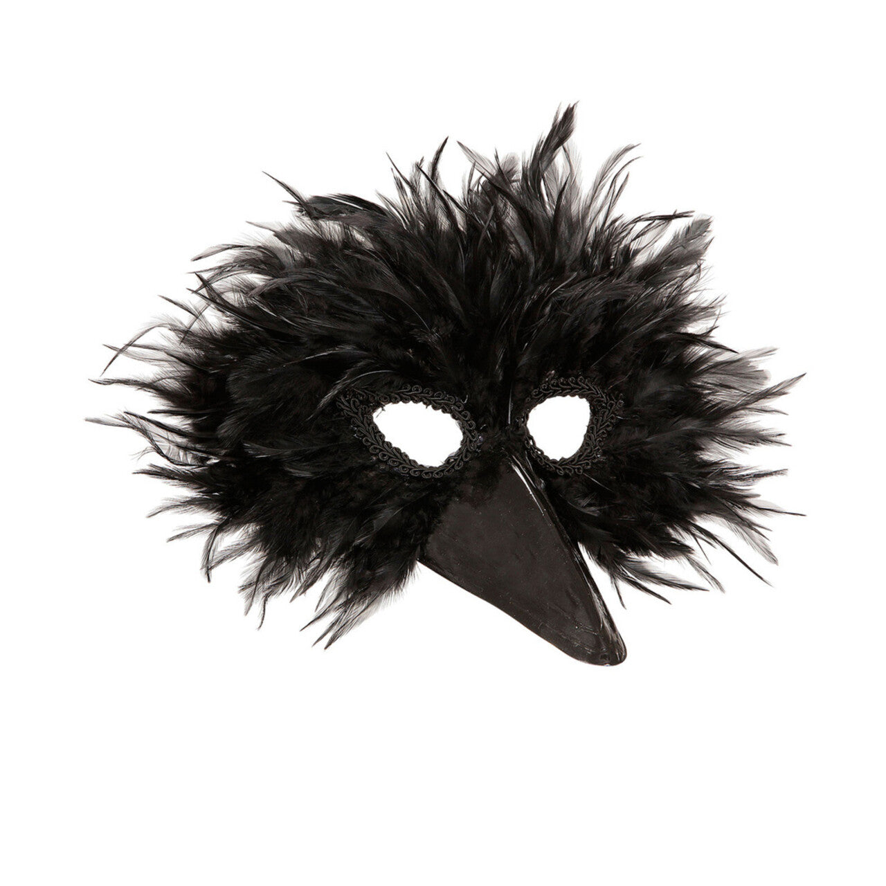 Op deze afbeelding zie je een Accessoires, van het merk Widmann. Grappig Veren Masker Vogel, Zwart
