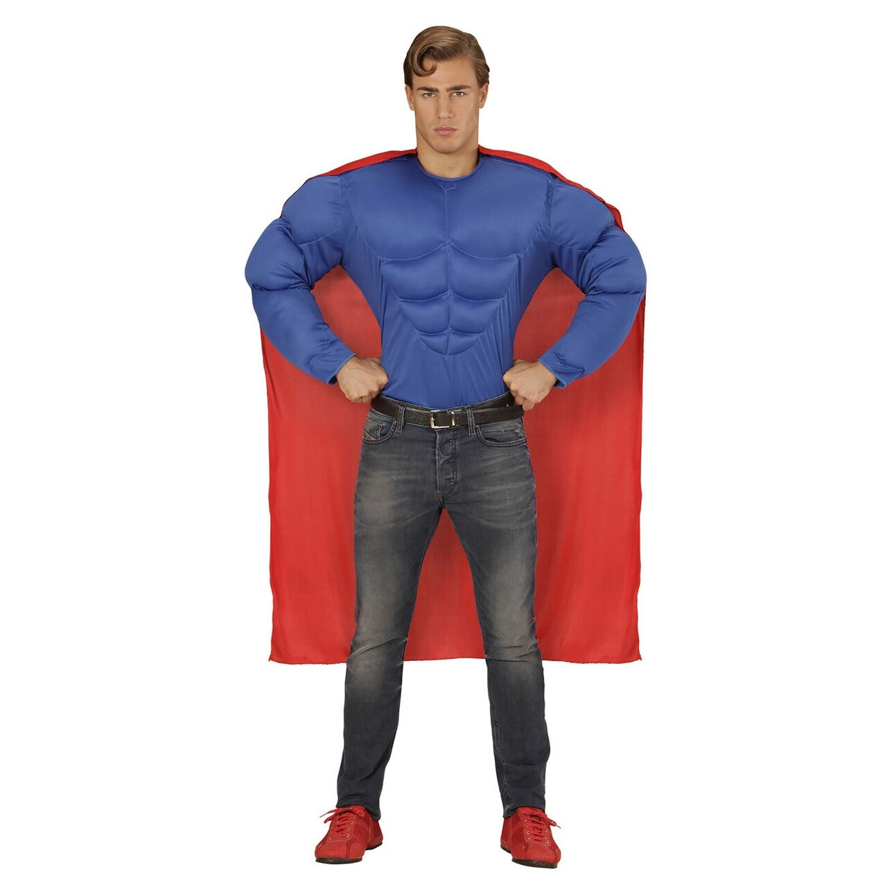 Op deze afbeelding zie je een Kostuums, van het merk Widmann. Amerikaanse Superheld Held Super Power Kostuum