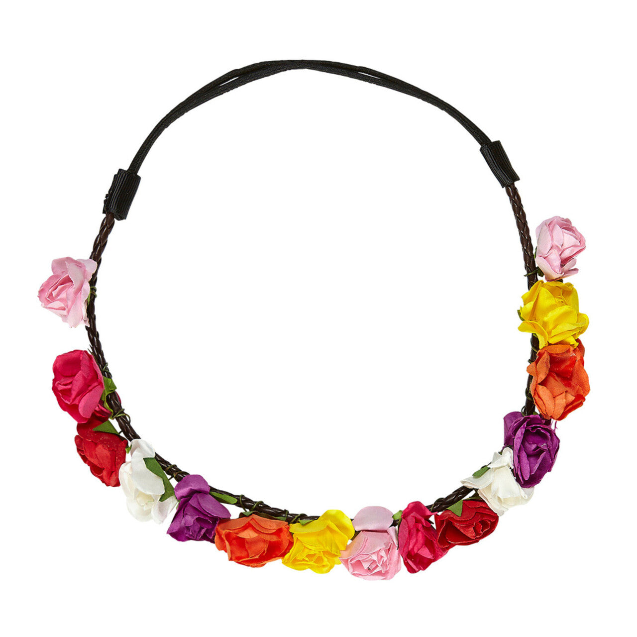 Op deze afbeelding zie je een Accessoires, van het merk Widmann. Bonte Hawaiiaanse Hippie Bloemenkroon