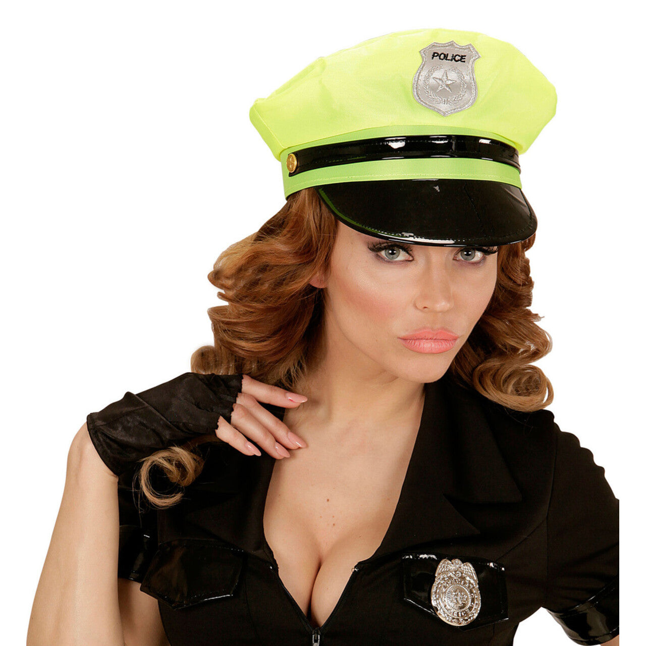 Op deze afbeelding zie je een Accessoires, van het merk Widmann. Dames Politiepet Neon Geel