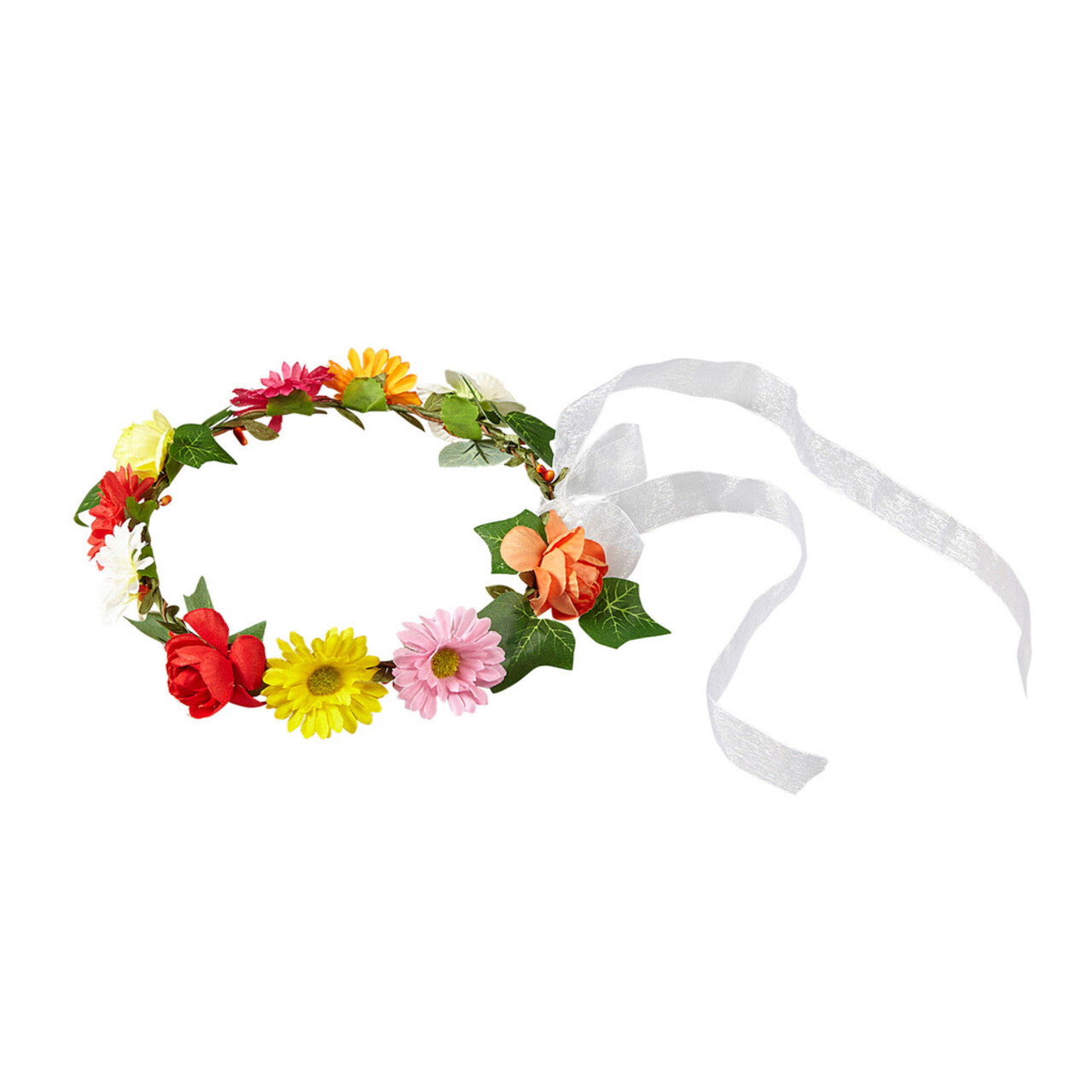 Op deze afbeelding zie je een Accessoires, van het merk Widmann. Flower Girl Bloemenkroon Met Lint