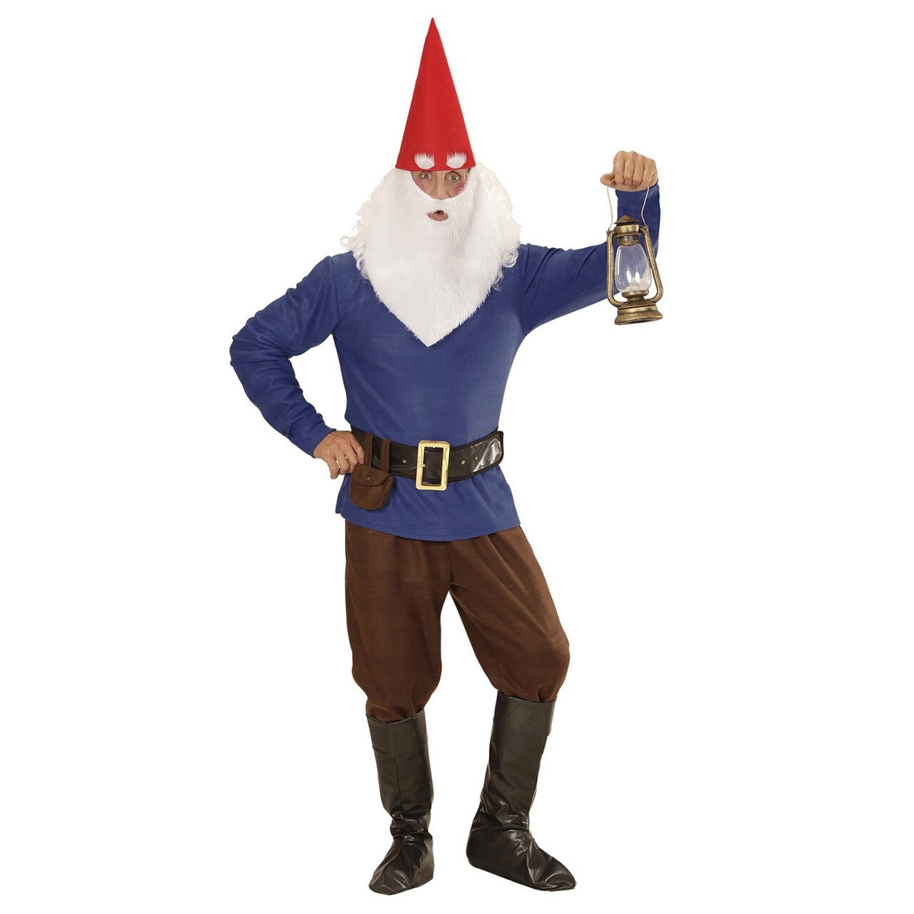 Op deze afbeelding zie je een Kostuums, van het merk Widmann. Tuin Kabouter Blauw Man Kostuum