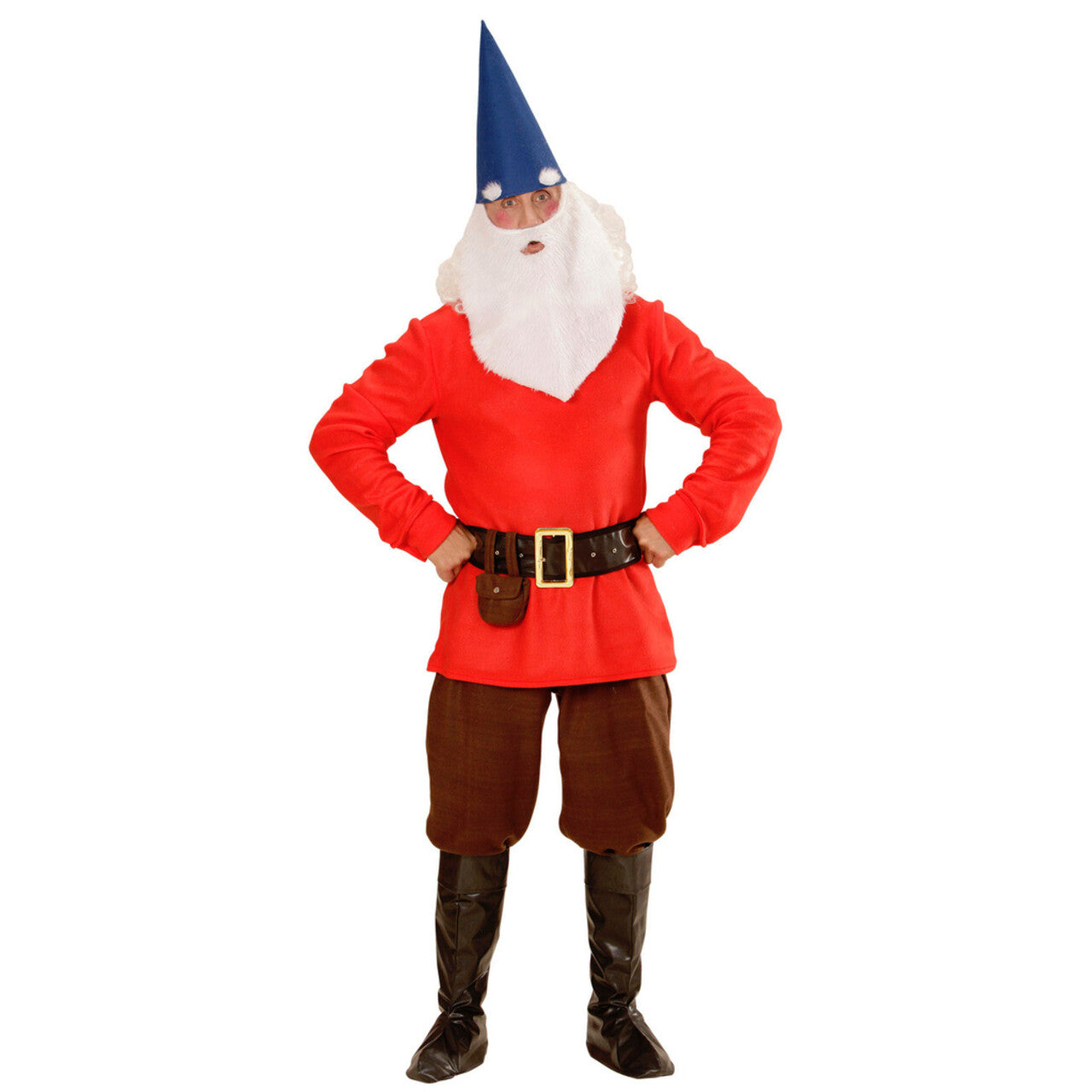 Op deze afbeelding zie je een Kostuums, van het merk Widmann. Tuin Kabouter Rood Man Kostuum