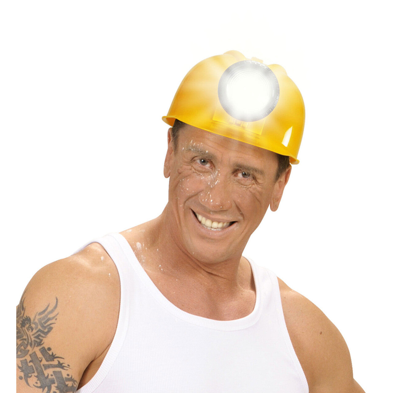 Op deze afbeelding zie je een Accessoires, van het merk Widmann. Mijnwerker Bouwhelm Met Licht