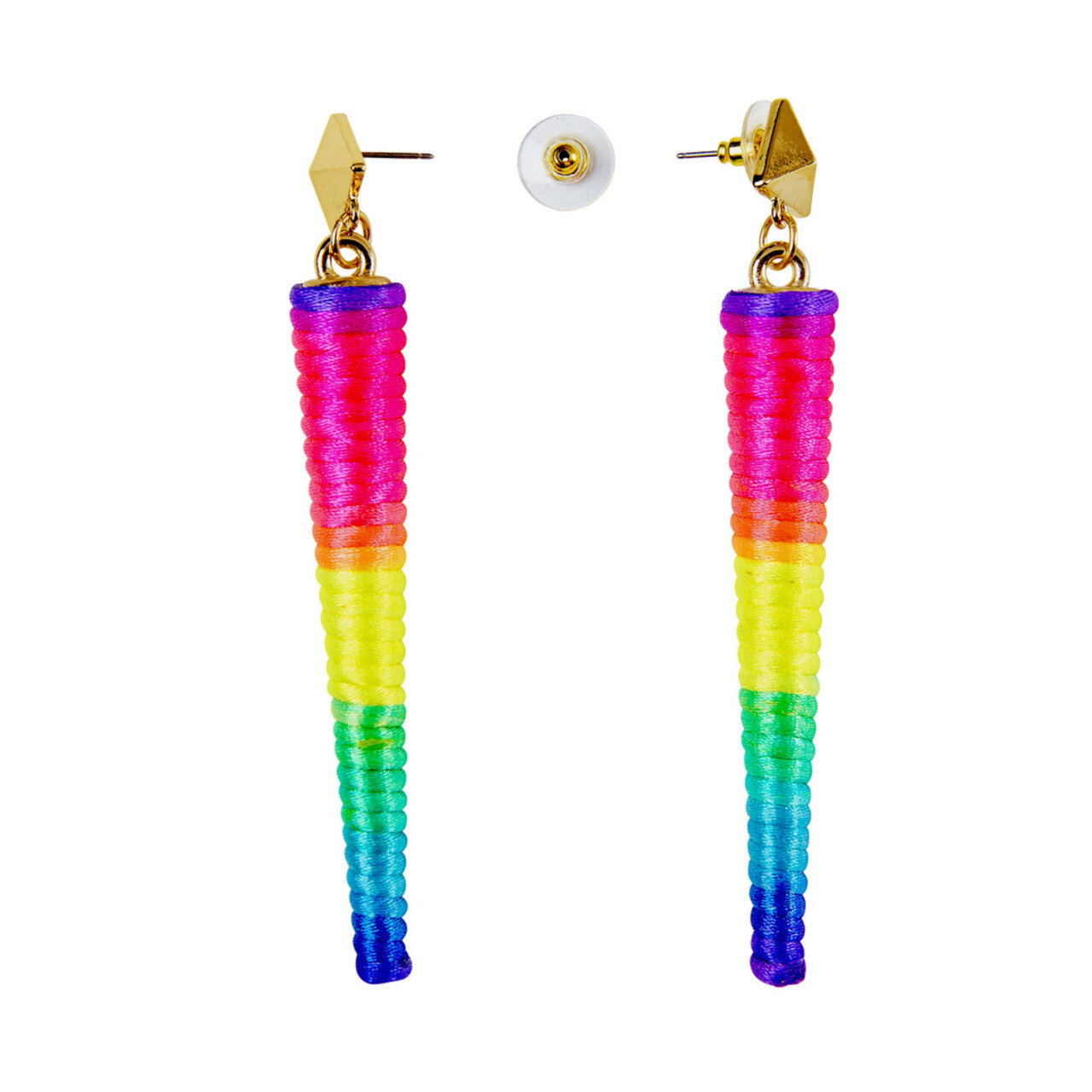 Op deze afbeelding zie je een Accessoires, van het merk Widmann. Rock Chick Oorringen Neon Kegels