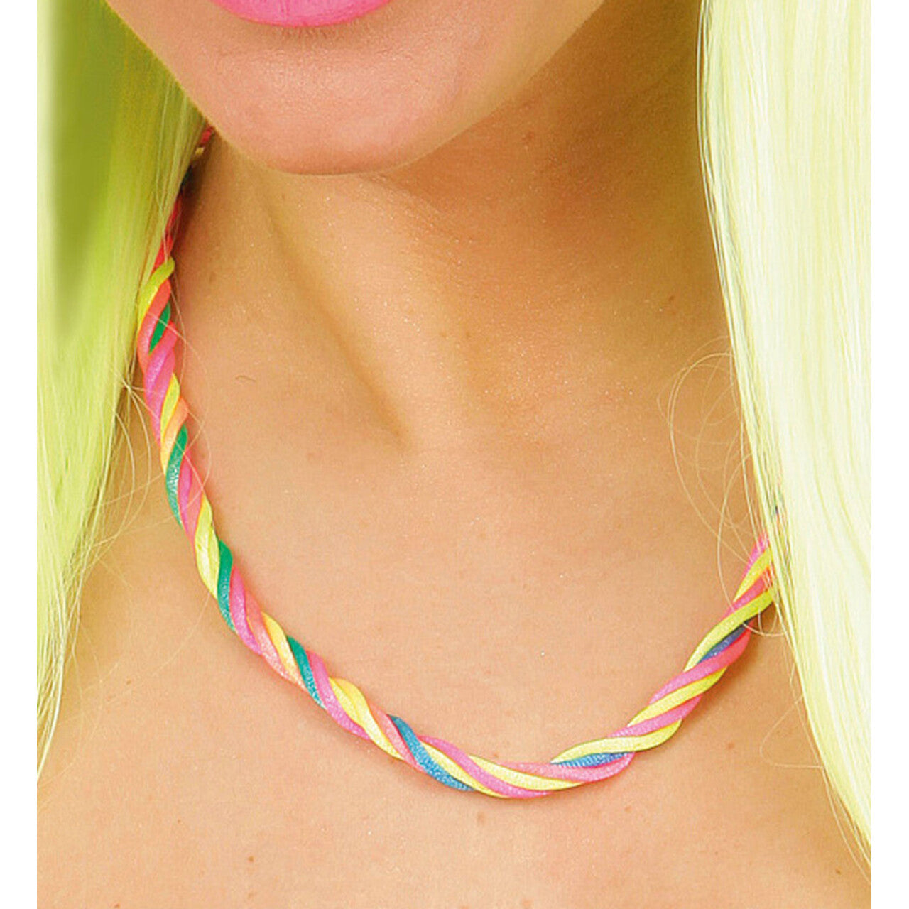 Op deze afbeelding zie je een Accessoires, van het merk Widmann. Rock Chick Ketting Neon Multikleuren