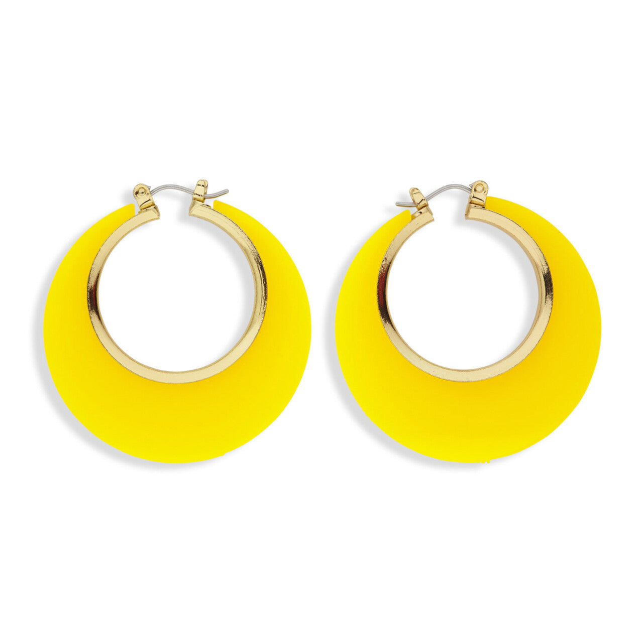 Op deze afbeelding zie je een Accessoires, van het merk Widmann. 70er Jaren Oorbellen Disco Geel / Goud