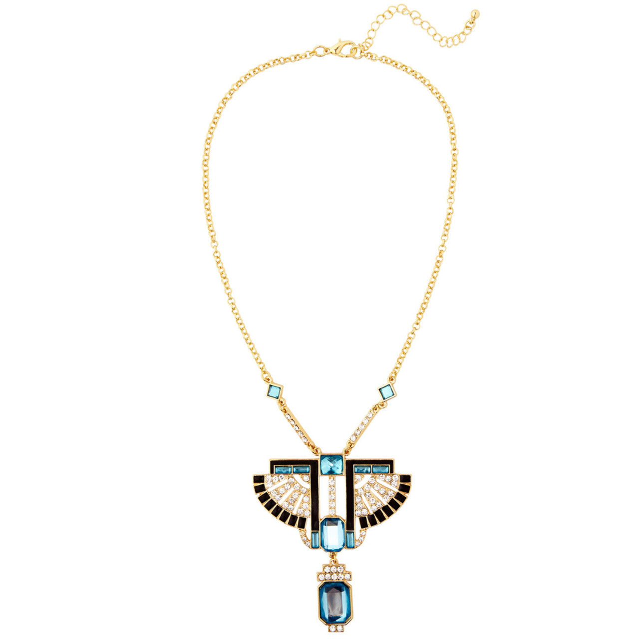 Op deze afbeelding zie je een Accessoires, van het merk Widmann. Egyptische Ketting Goud Farao Met Topaas / Strass Steen