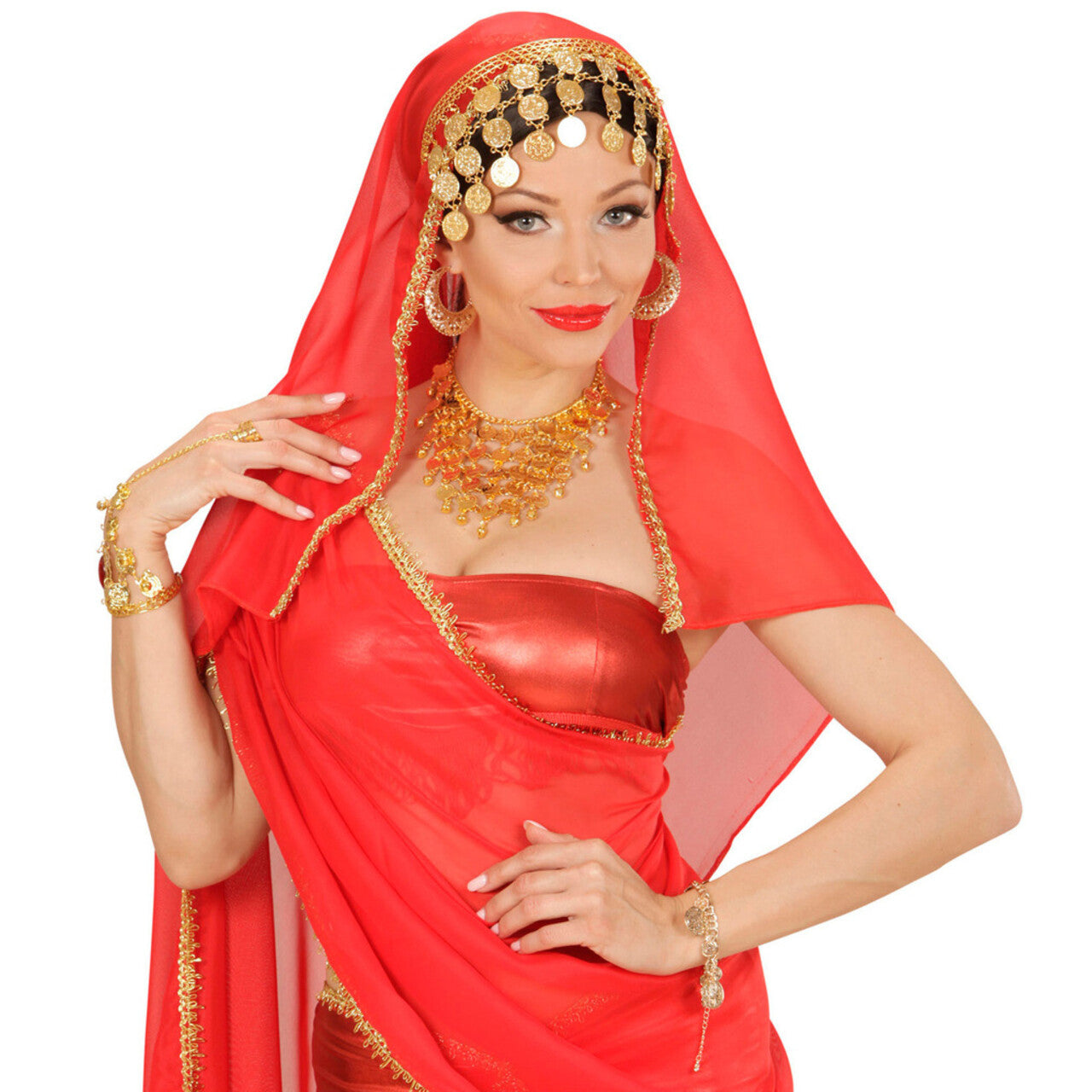 Op deze afbeelding zie je een Accessoires, van het merk Widmann. Romeinse Oorbellen Goud Zigeunerin / Romeinse
