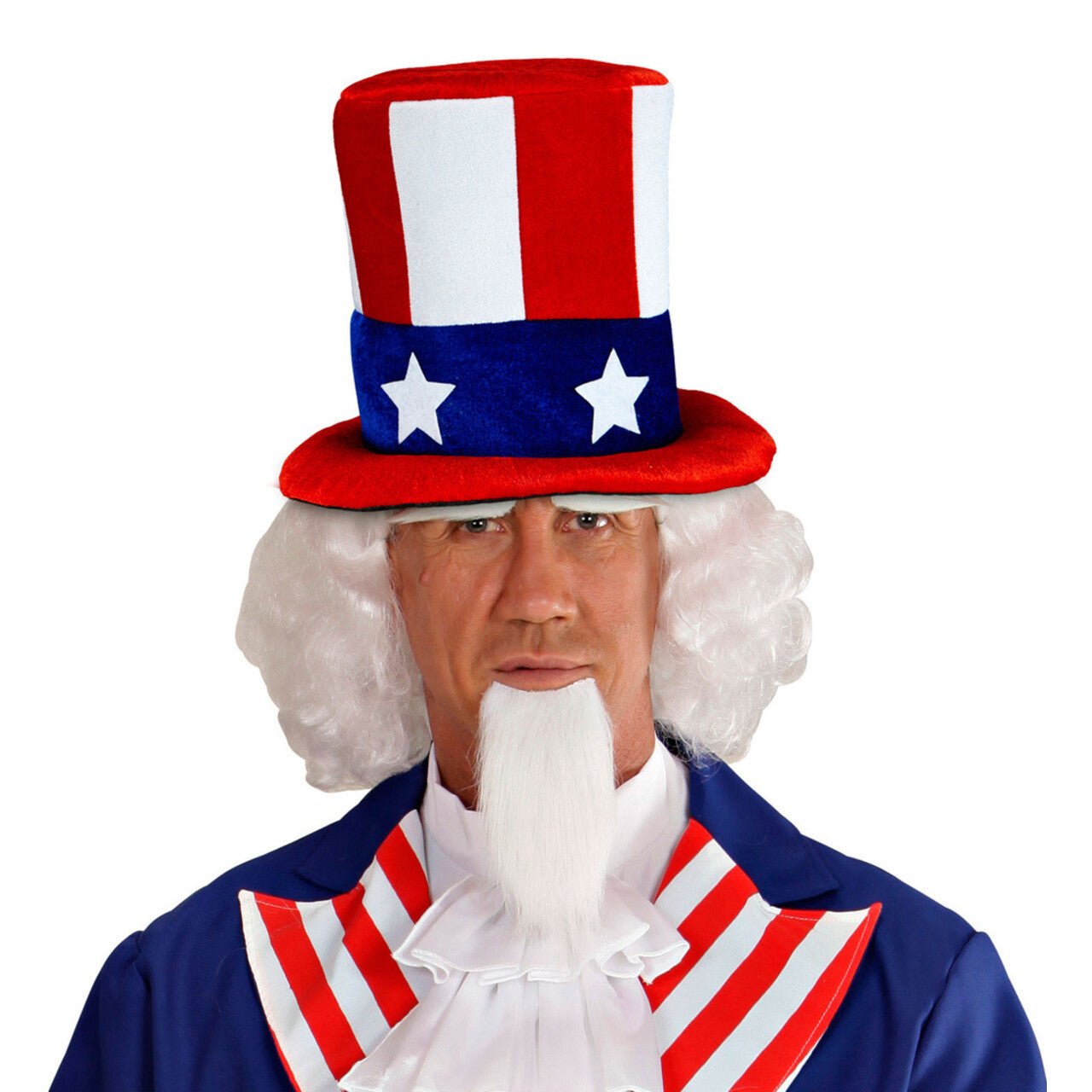 Op deze afbeelding zie je een Accessoires, van het merk Widmann. Stars Stripes Hoge Hoed Uncle Sam