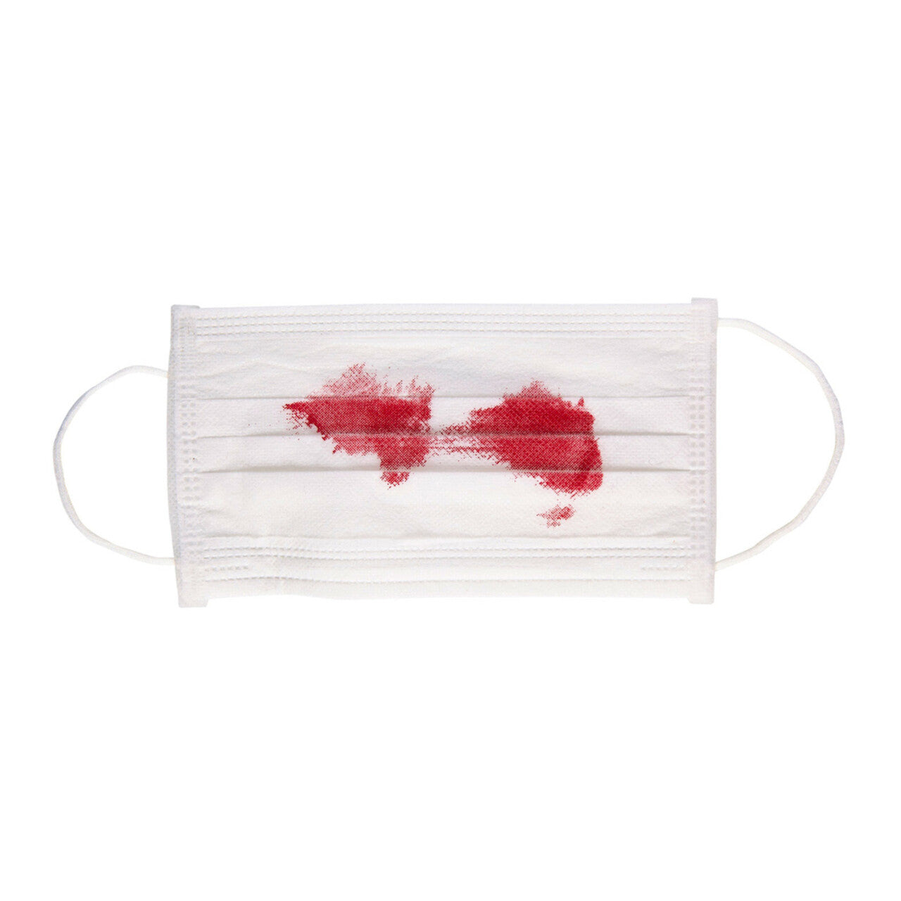 Op deze afbeelding zie je een Accessoires, van het merk Widmann. Chirurg Mondmasker Met Bloed