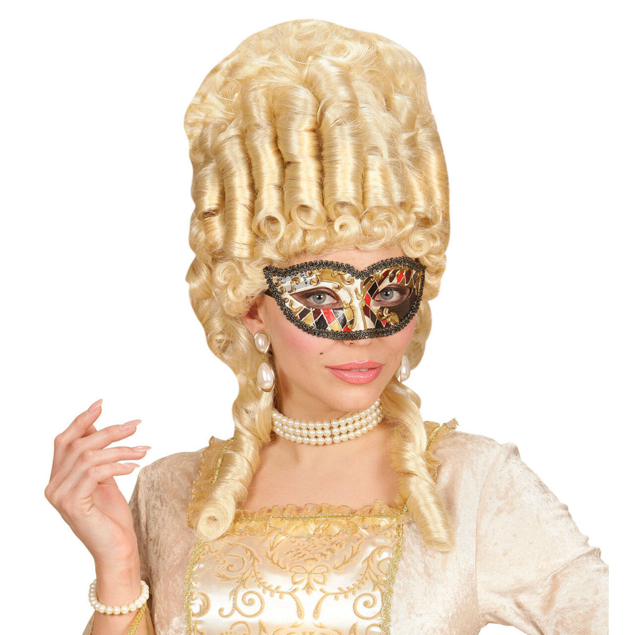 Op deze afbeelding zie je een Accessoires, van het merk Widmann. Venetie Oogmasker Harlekijn Venetiaans