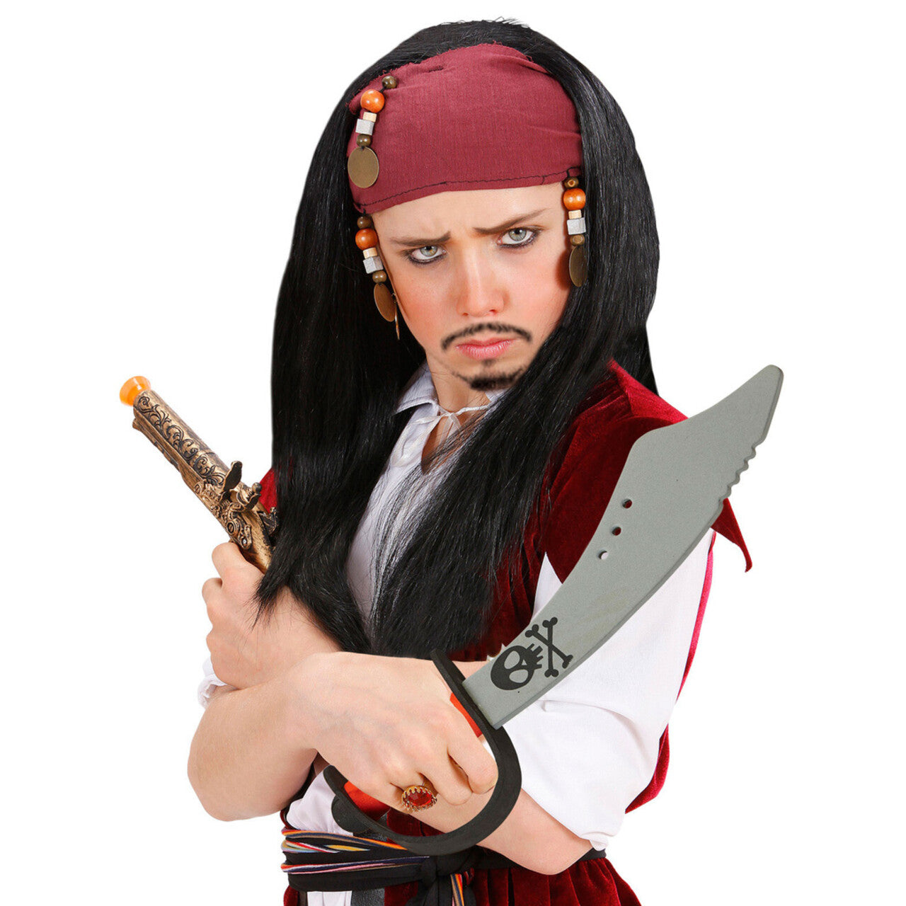 Op deze afbeelding zie je een Accessoires, van het merk Widmann. Kort Piratenzwaard, 45 Centimeter