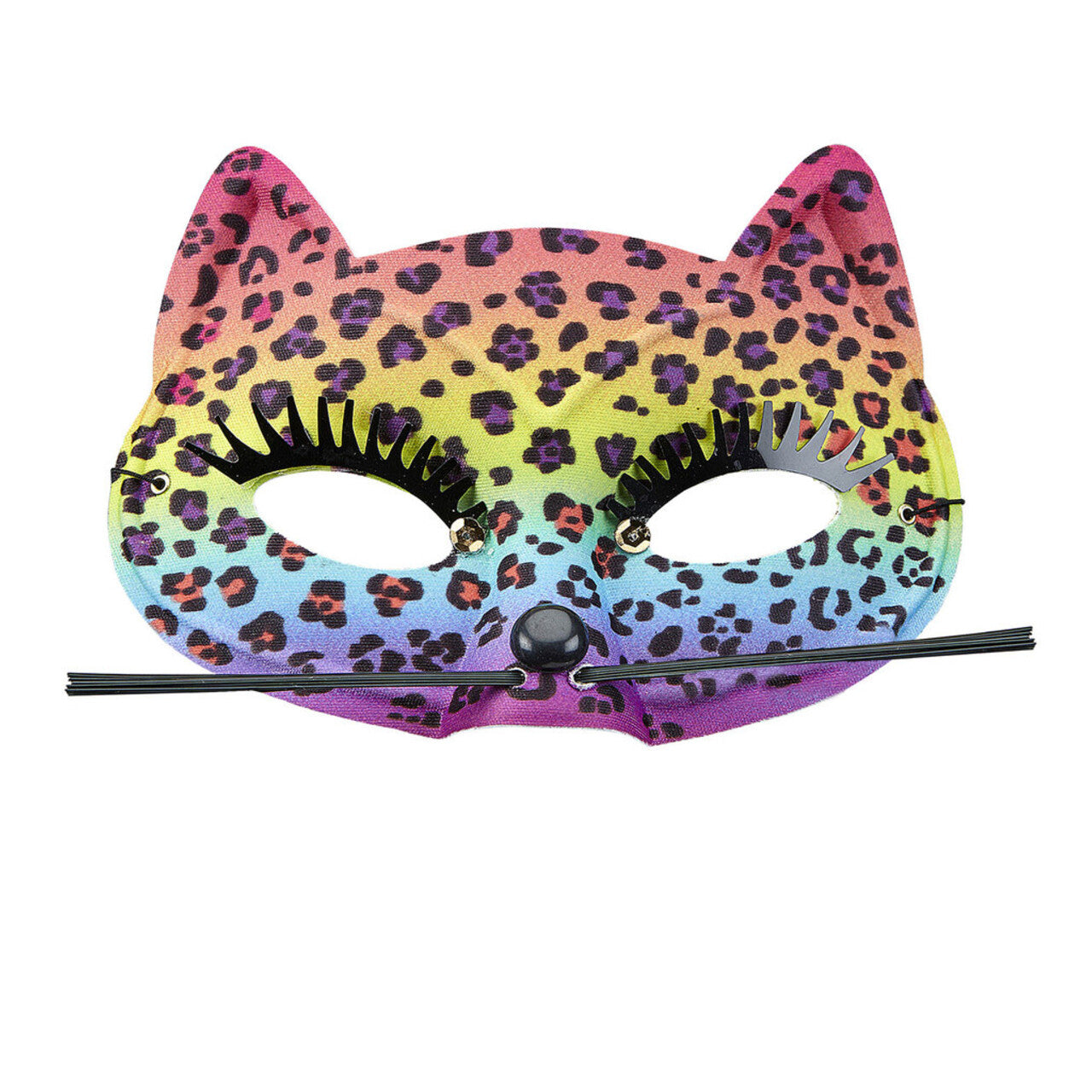 Op deze afbeelding zie je een Accessoires, van het merk Widmann. Kleurrijk Oogmasker Luipaard Regenboog