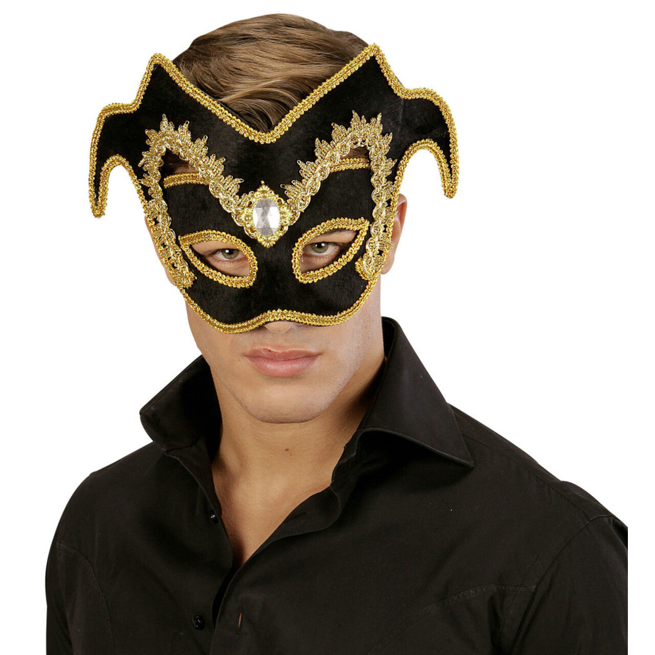 Op deze afbeelding zie je een Accessoires, van het merk Widmann. Duce Oogmasker Venetiaanse Edelman