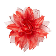 Op deze afbeelding zie je een Accessoires, van het merk Widmann. Tropische Haarclip Bloem Met Glitter, Rood