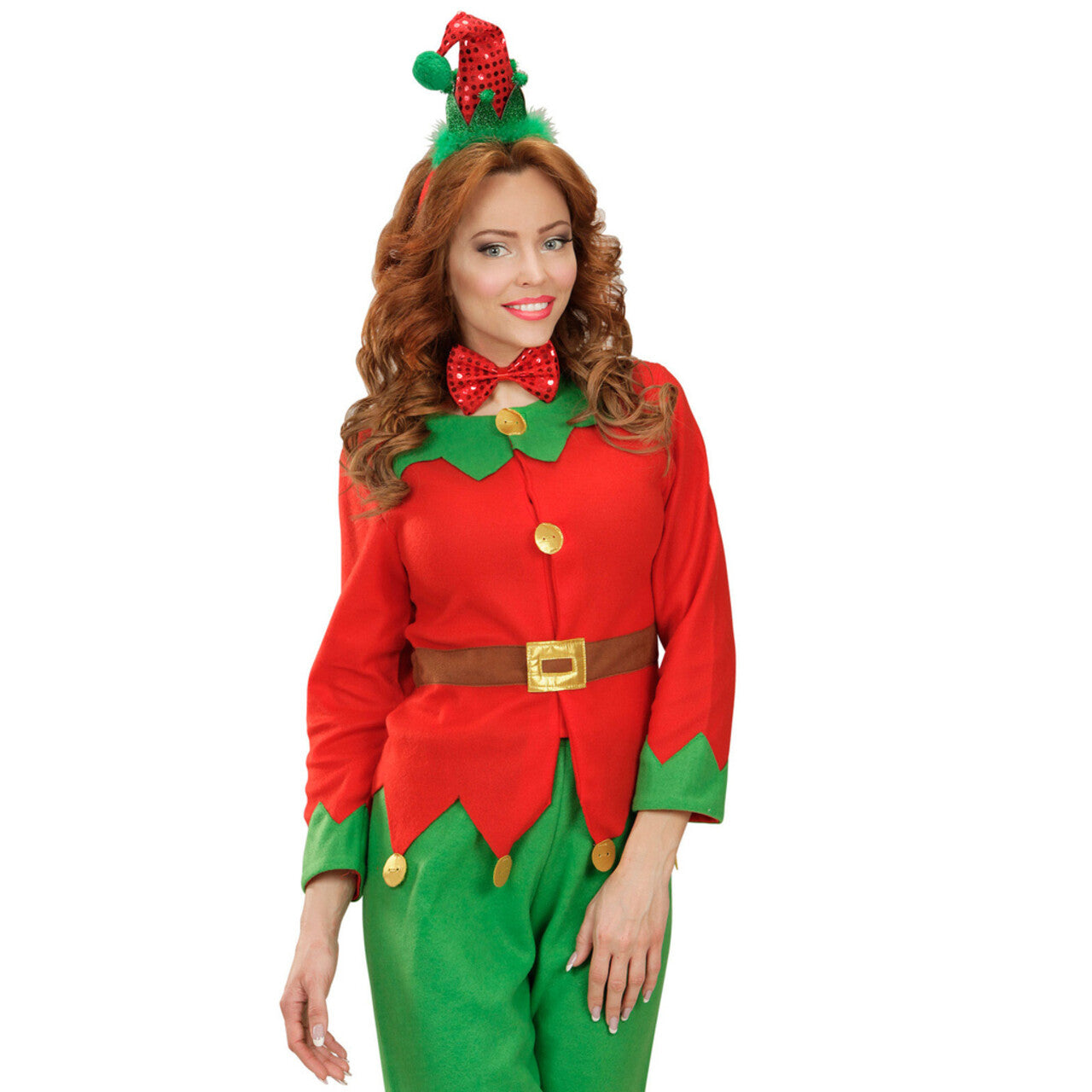 Op deze afbeelding zie je een Accessoires, van het merk Widmann. Grappige Kerst Mini Santa Mutsje Met Strikje, Pailletten