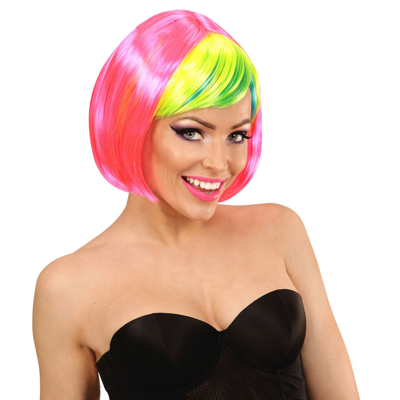 Op deze afbeelding zie je een Accessoires, van het merk Widmann. Extravaganza Pruik, Clubbing