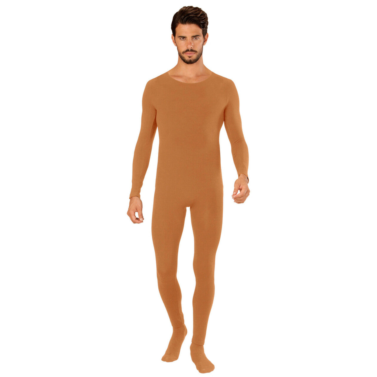 Op deze afbeelding zie je een Kostuums, van het merk Widmann. Unicolor Bodysuit Lichaamskleur Man Kostuum