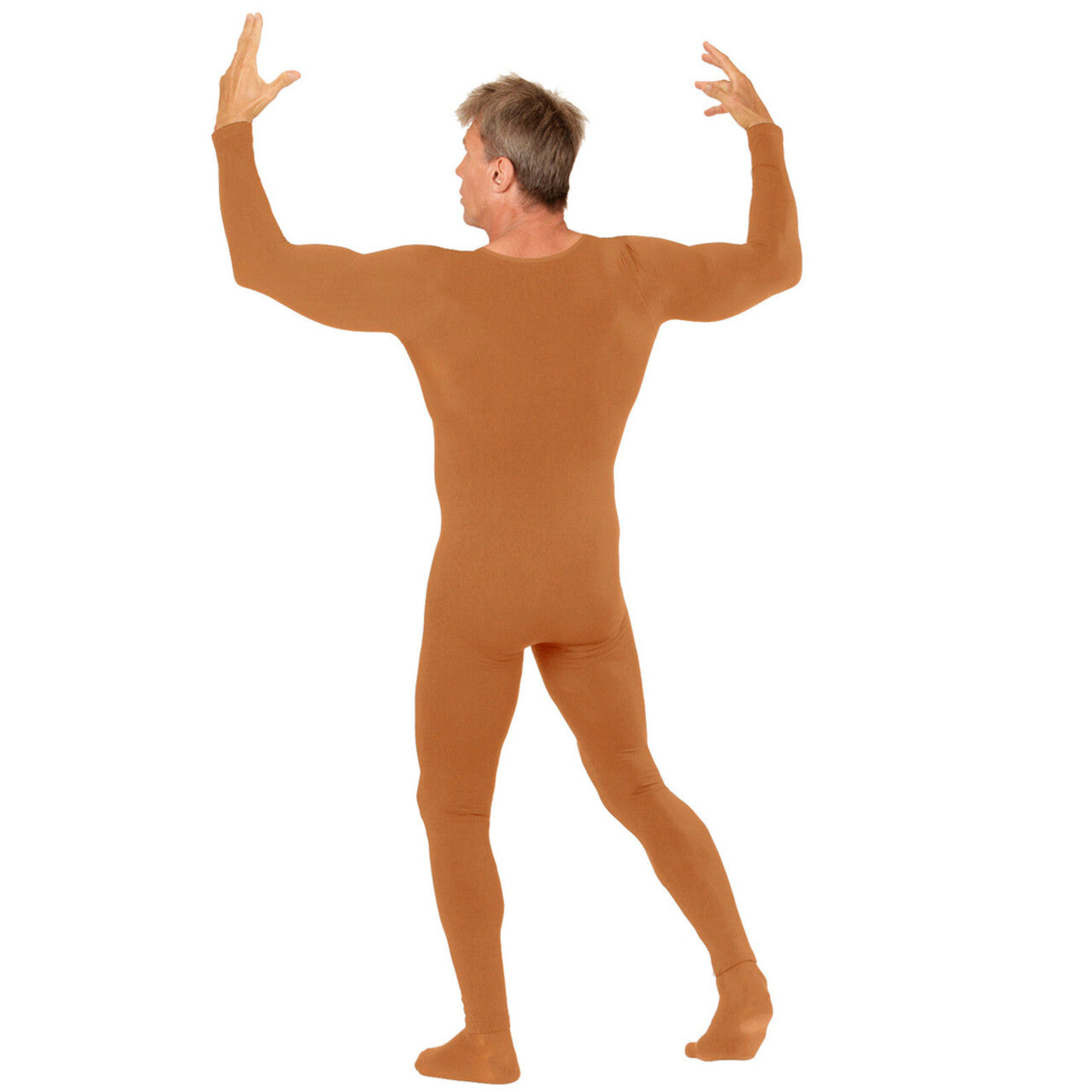 Op deze afbeelding zie je een Kostuums, van het merk Widmann. Unicolor Bodysuit Lichaamskleur Man Kostuum
