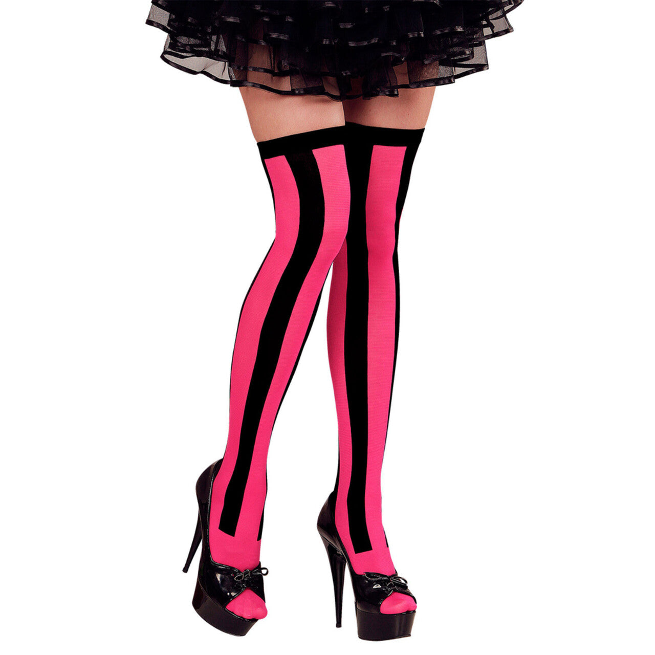 Op deze afbeelding zie je een Accessoires, van het merk Widmann. Kleurige Thigh High Burlesque