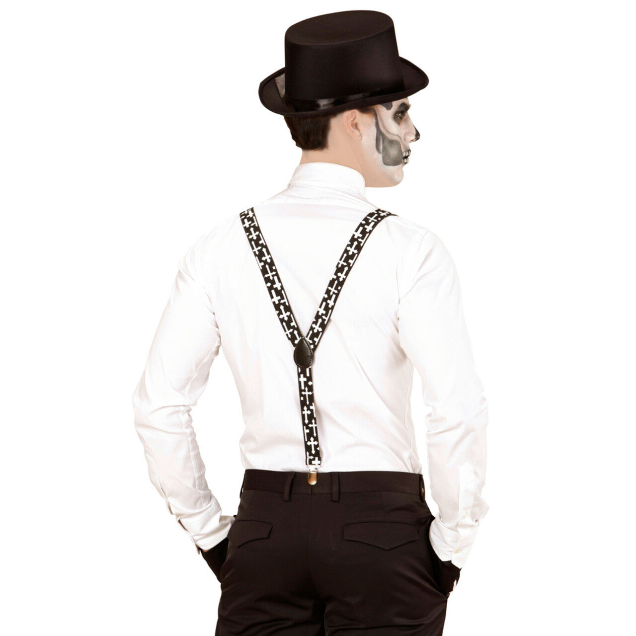 Op deze afbeelding zie je een Accessoires, van het merk Widmann. Katholieke Bretels Kruizen