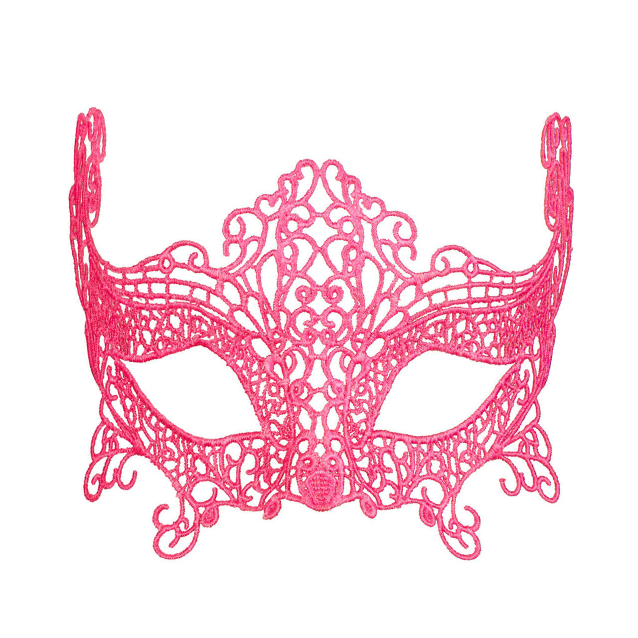 Op deze afbeelding zie je een Accessoires, van het merk Widmann. Venetia Neon Oogmasker, Kant Neon Roze