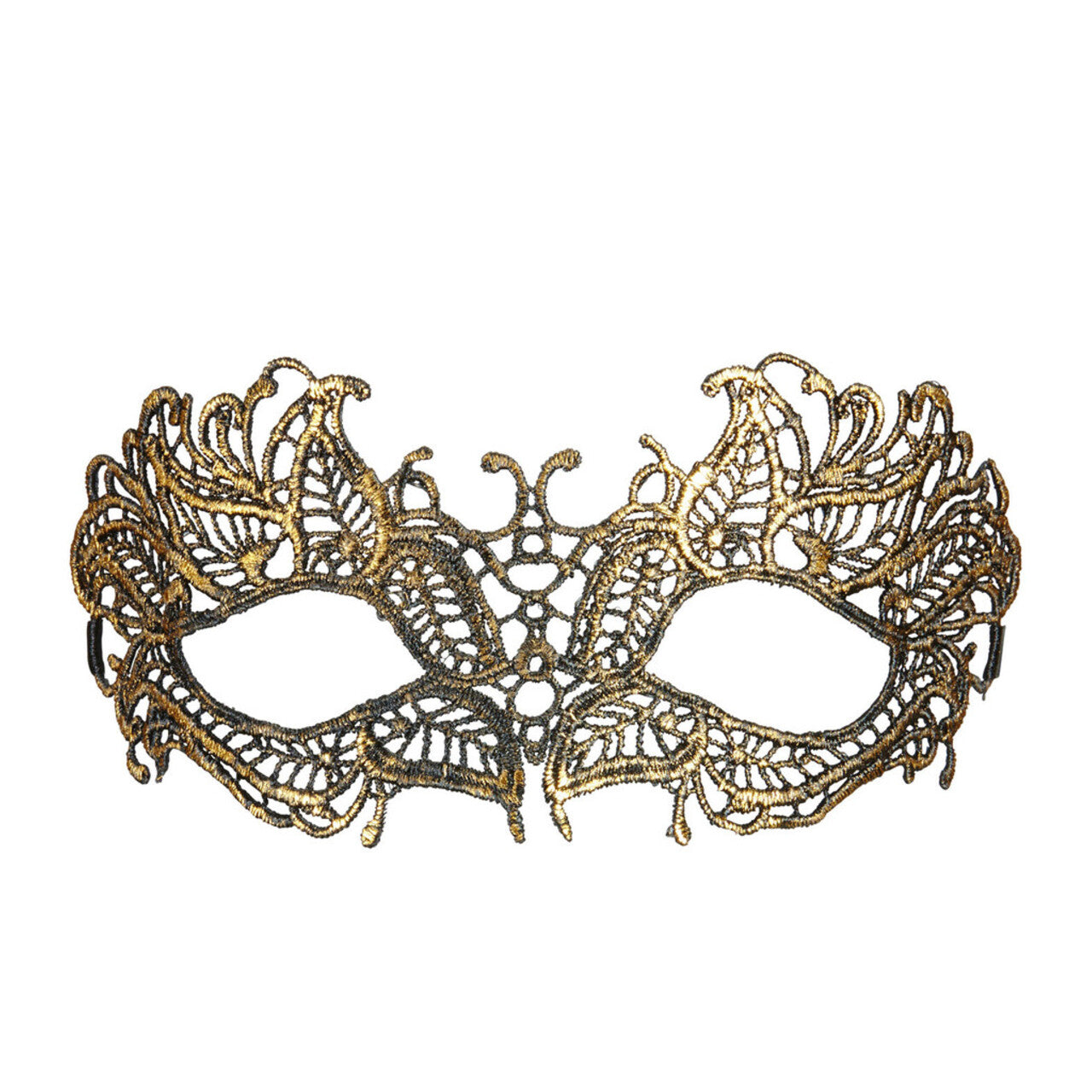 Op deze afbeelding zie je een Accessoires, van het merk Widmann. Fantasia Oogmasker Kant, Antiek Goud