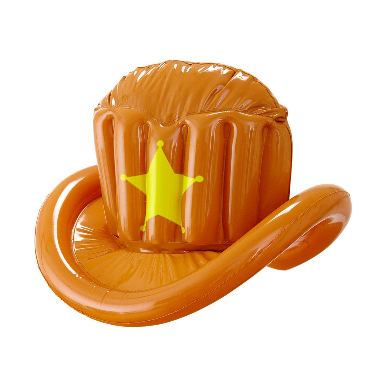 Op deze afbeelding zie je een Accessoires, van het merk Widmann. Geinige Opblaasbare Cowboyhoed