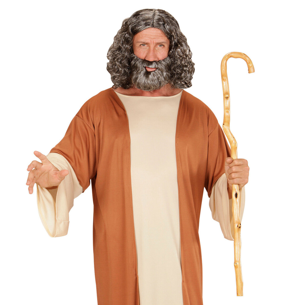 Op deze afbeelding zie je een Accessoires, van het merk Widmann. Mozes Pruik, Bijbels Figuur Met Baard