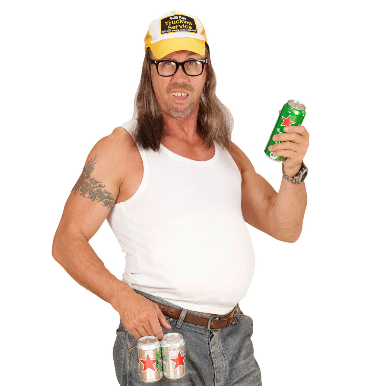 Op deze afbeelding zie je een Accessoires, van het merk Widmann. Trailer Park Trash Truckercap Met Haar