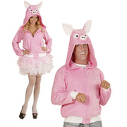 Op deze afbeelding zie je een Kostuums, van het merk Widmann. Cute Hoodie, Varken Kostuum
