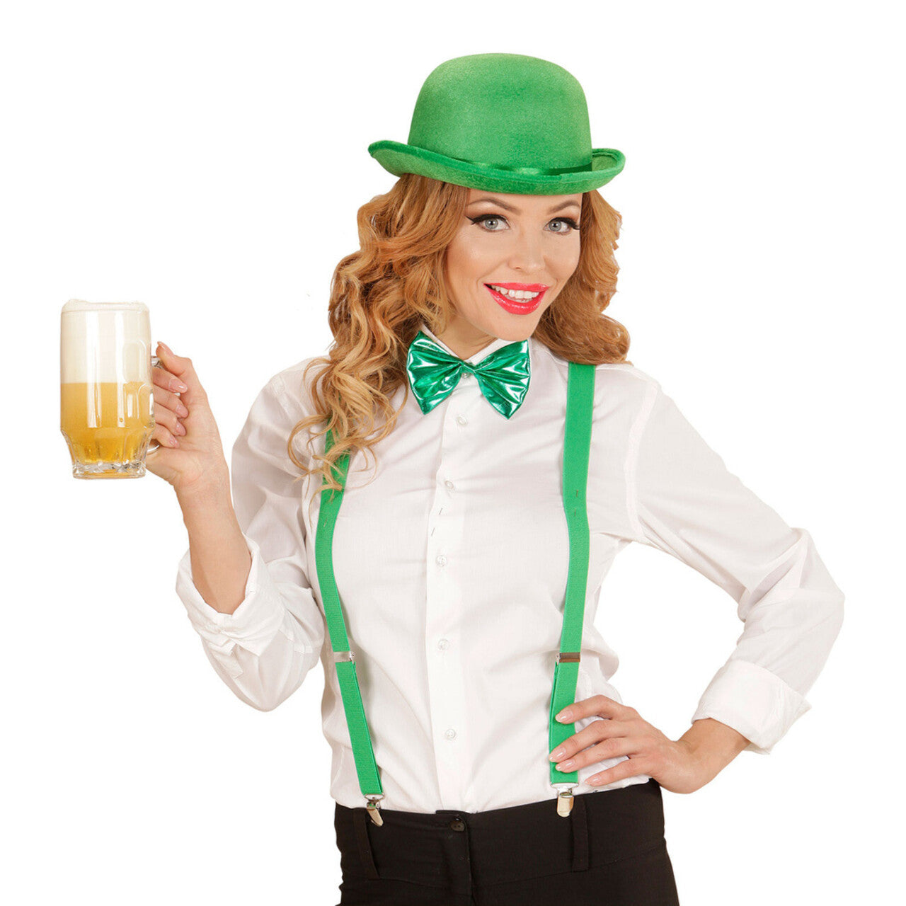 Op deze afbeelding zie je een Accessoires, van het merk Widmann. Ierse Bolhoed St.patrick