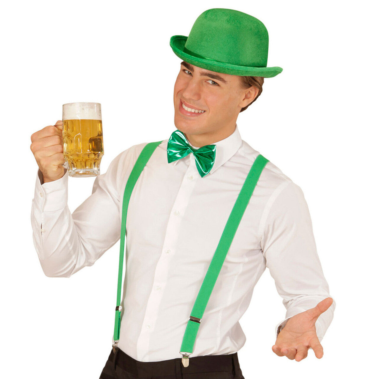 Op deze afbeelding zie je een Accessoires, van het merk Widmann. Ierse Bolhoed St.patrick