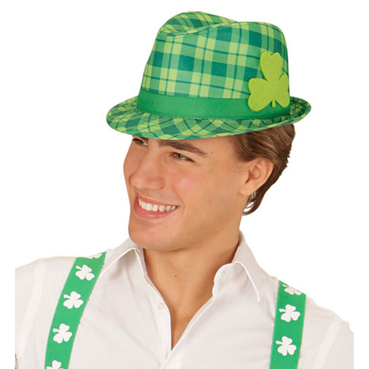 Op deze afbeelding zie je een Accessoires, van het merk Widmann. Ierse Fedora St. Patrick