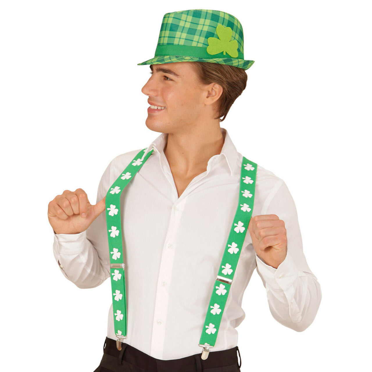 Op deze afbeelding zie je een Accessoires, van het merk Widmann. Ierse Fedora St. Patrick