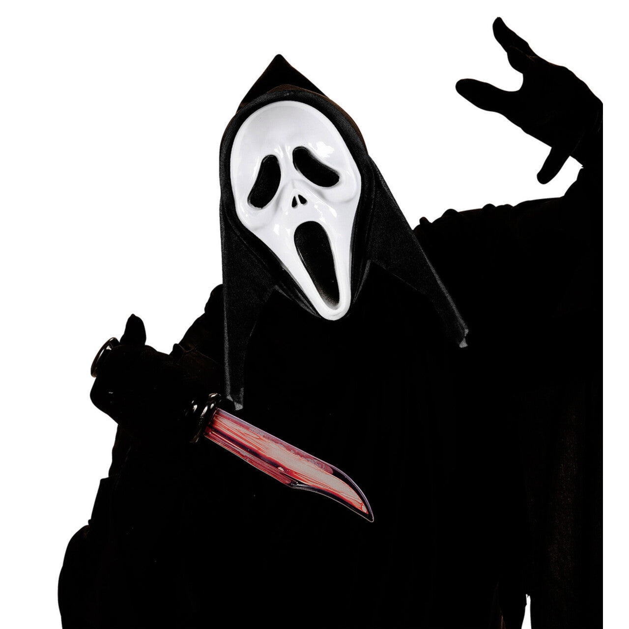 Op deze afbeelding zie je een Accessoires, van het merk Widmann. Ghost Makser Met Kap Schreeuwende Geest